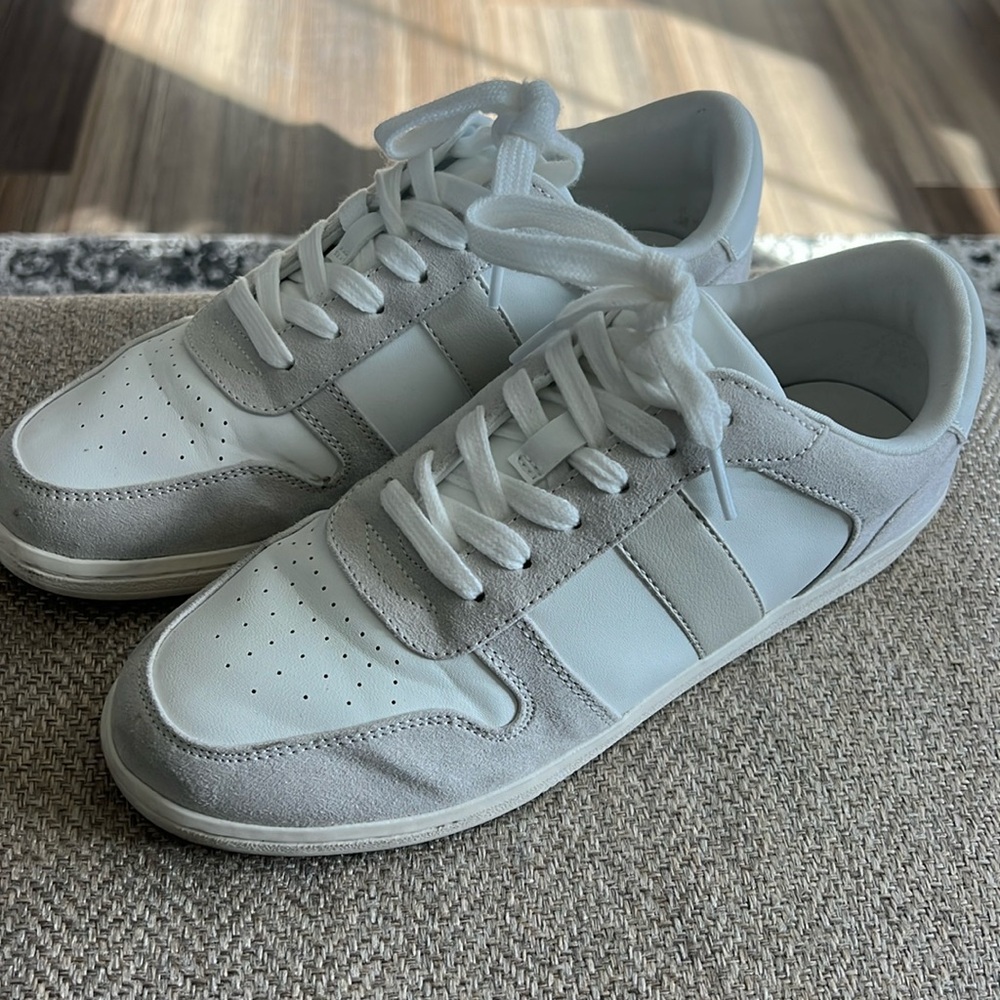 White and gray sneakers